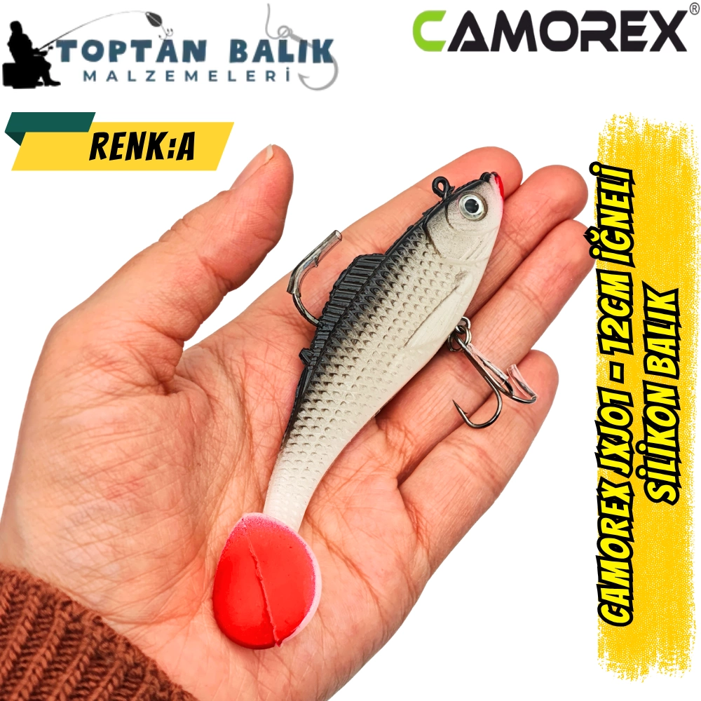 Camorex JXJ01 12cm 2'li İğneli Silikon Balık (Renk: A)